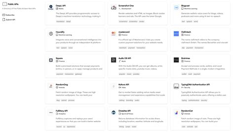 Sports API Directory .